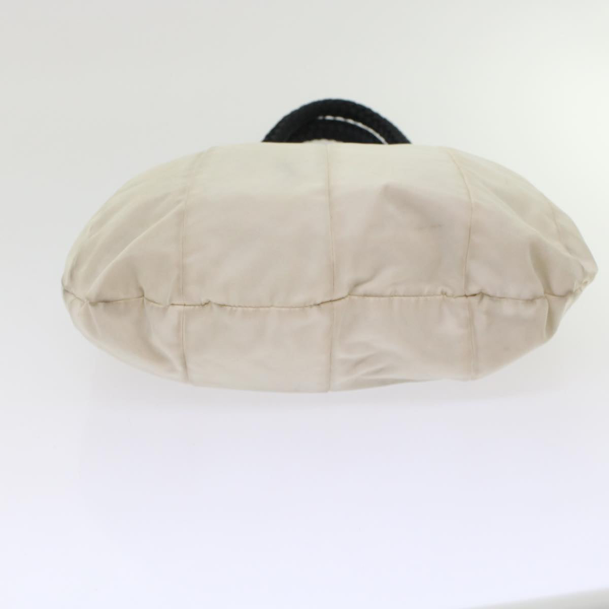 PRADA Hand Bag Nylon Ivory Auth 48756