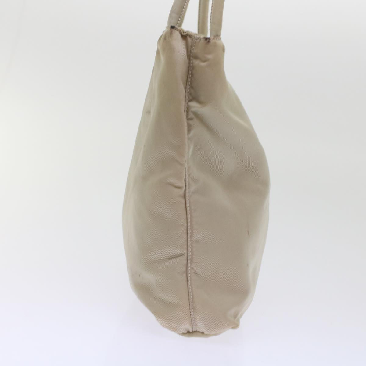PRADA Tote Bag Nylon Ivory Auth 48758