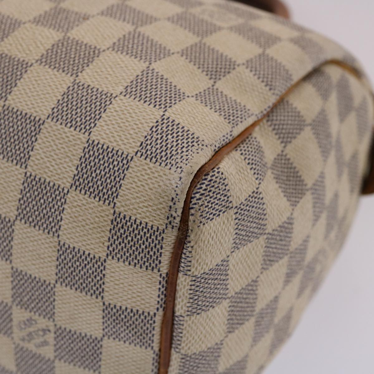 LOUIS VUITTON Damier Azur Speedy 25 Hand Bag N41534 LV Auth 48832