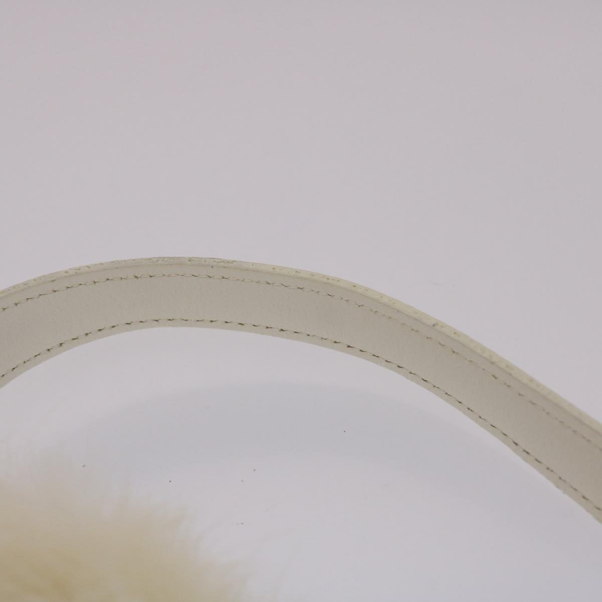 Burberrys Shoulder Bag Fur White Auth 48885