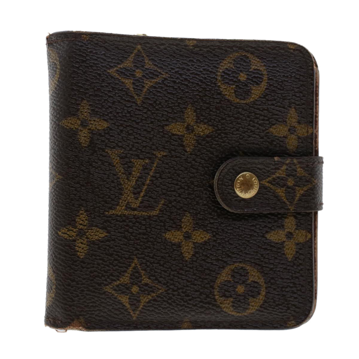 LOUIS VUITTON Monogram Compact Zip Wallet M61667 LV Auth 48893