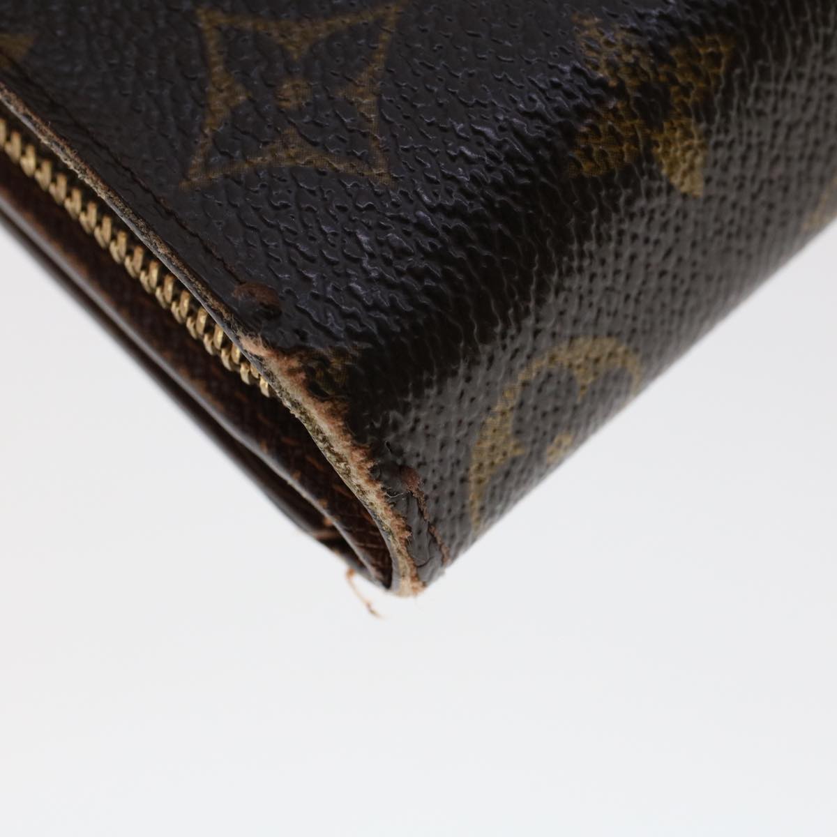 LOUIS VUITTON Monogram Compact Zip Wallet M61667 LV Auth 48893