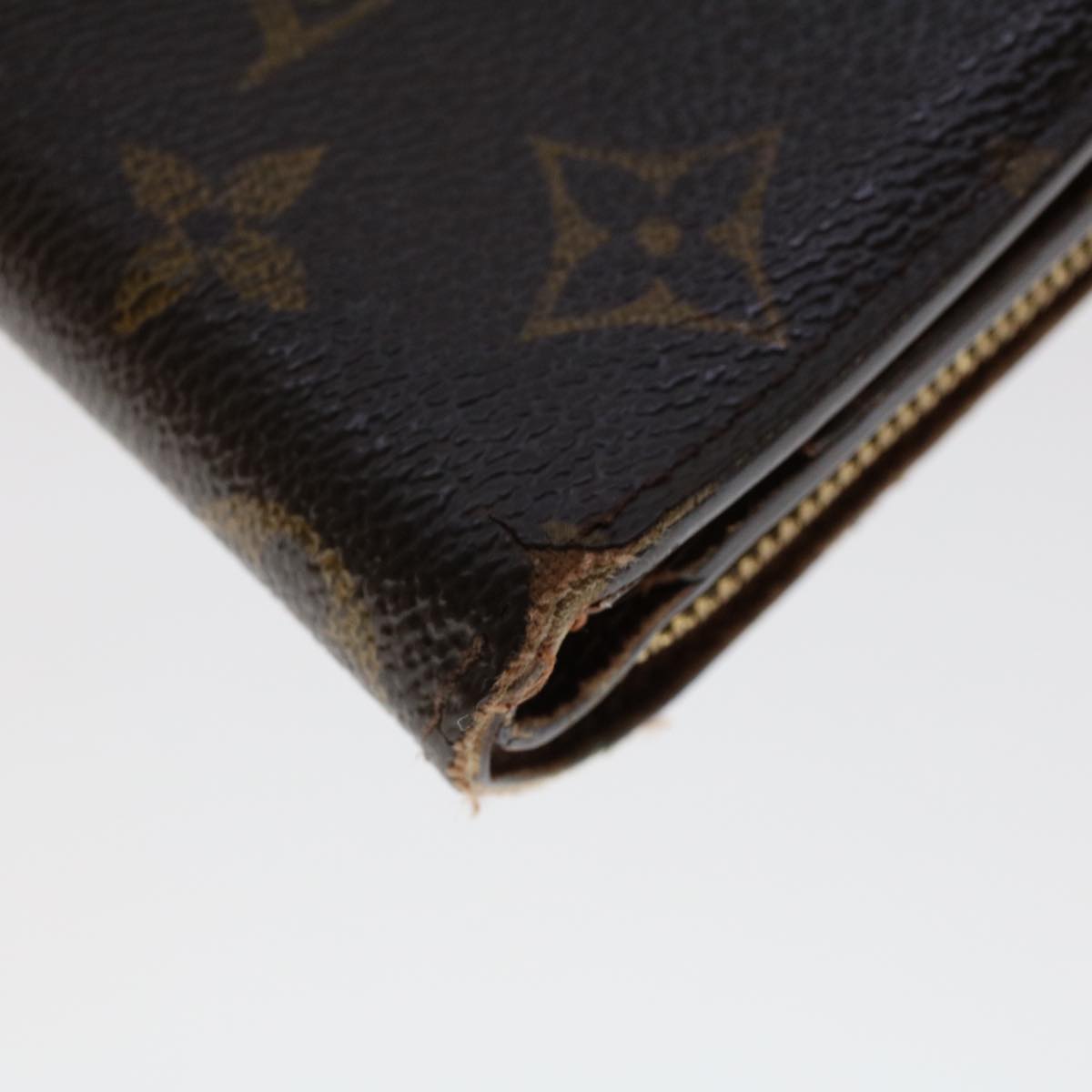 LOUIS VUITTON Monogram Compact Zip Wallet M61667 LV Auth 48893