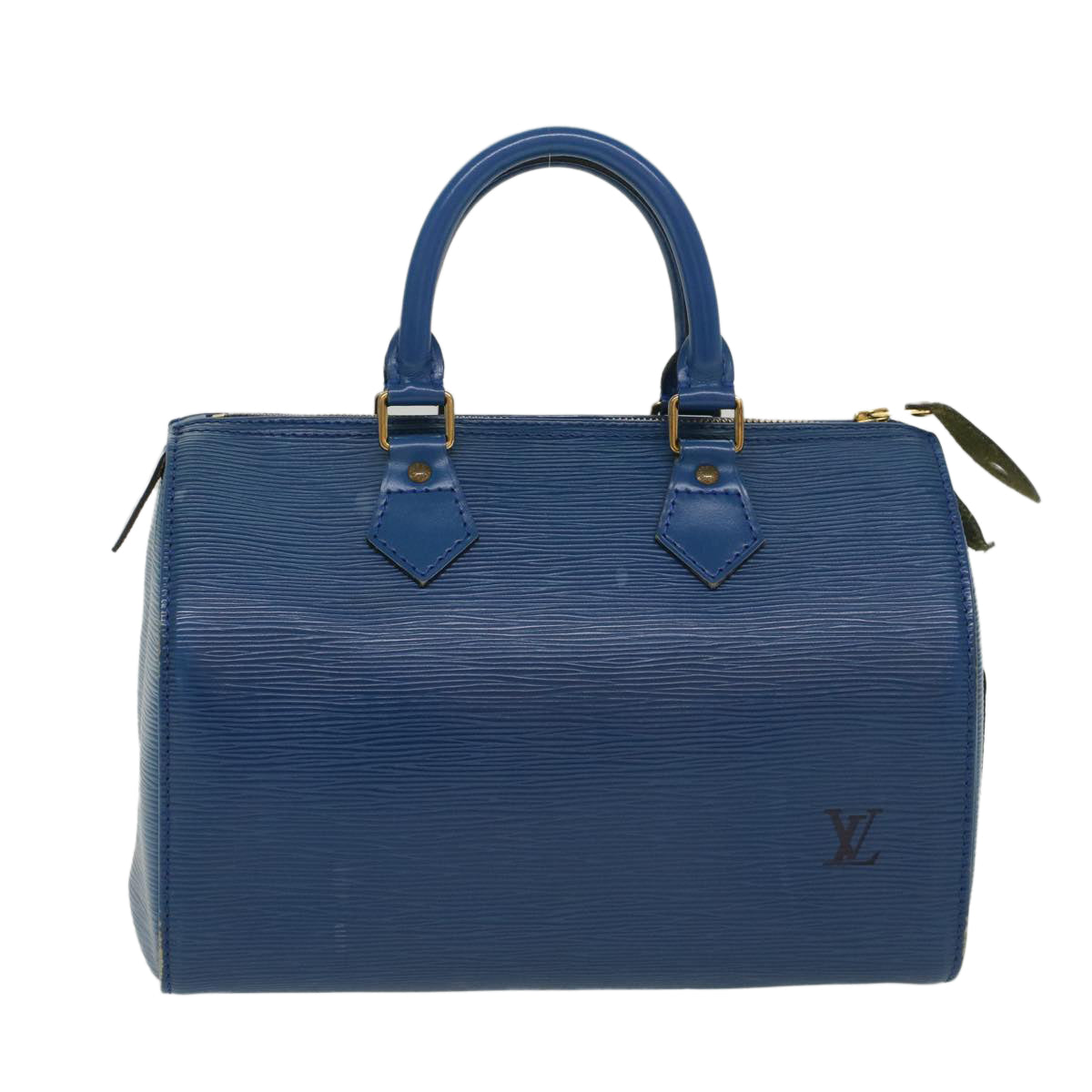 LOUIS VUITTON Epi Speedy 25 Hand Bag Toledo Blue M43015 LV Auth 48898