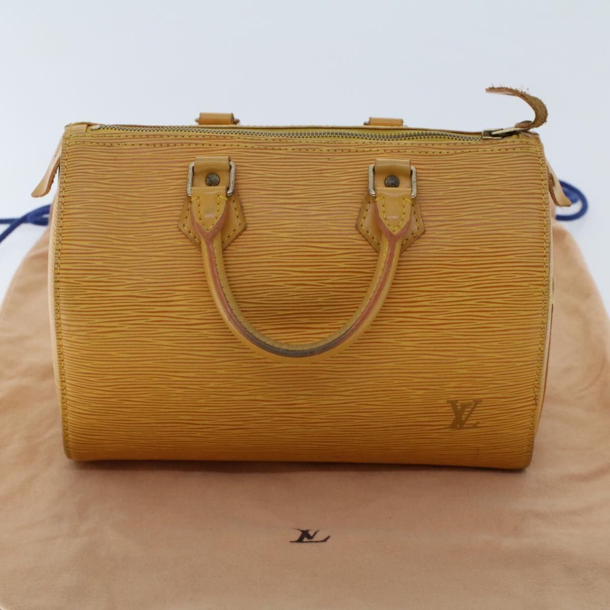 LOUIS VUITTON Epi Speedy 25 Hand Bag Tassili Yellow M43019 LV Auth 48899