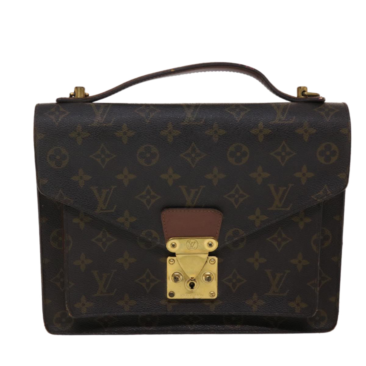 LOUIS VUITTON Monogram Monceau 28 Hand Bag 2way M51185 LV Auth 48921