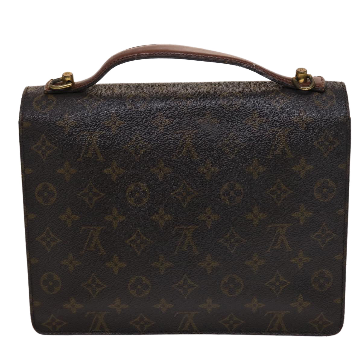 LOUIS VUITTON Monogram Monceau 28 Hand Bag 2way M51185 LV Auth 48921