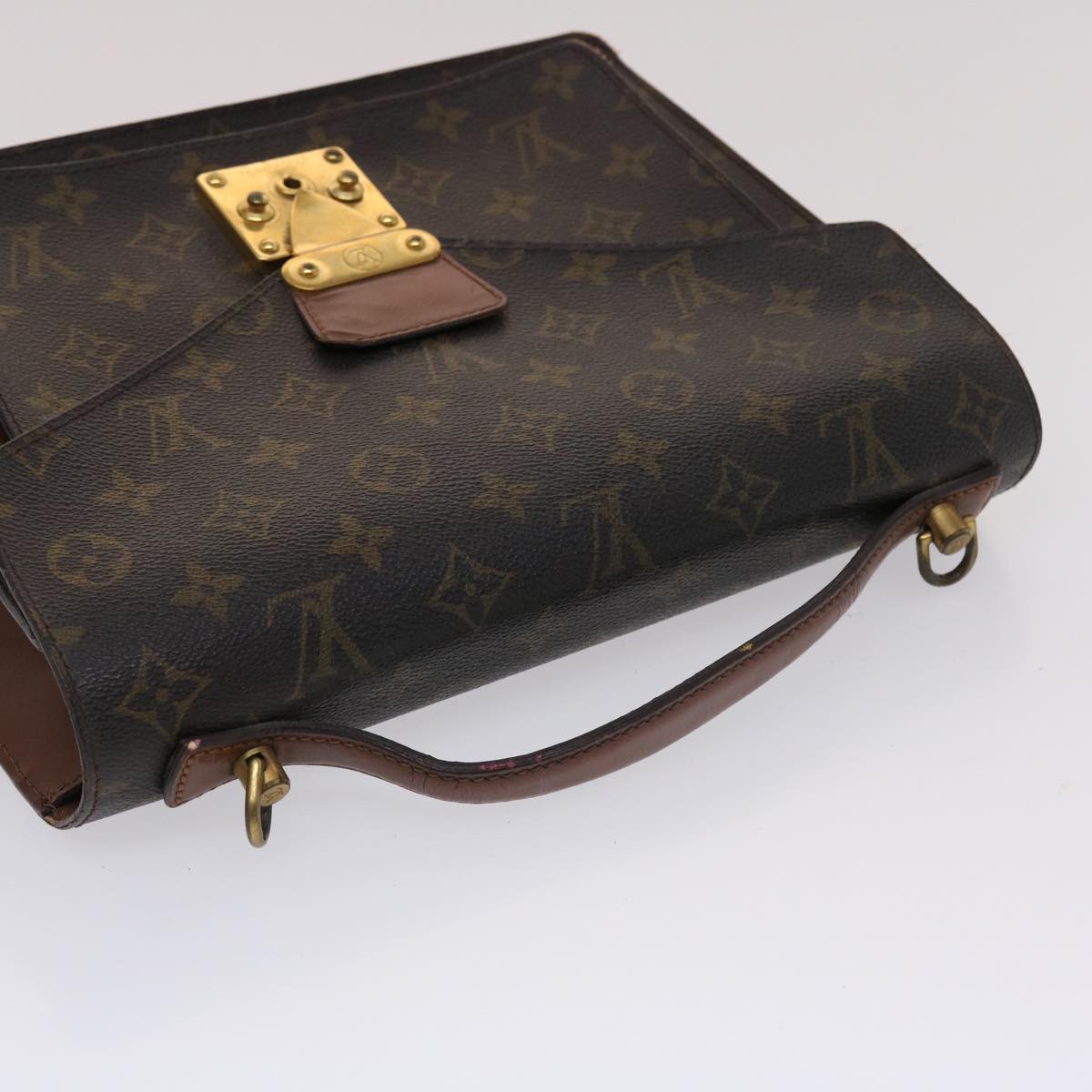 LOUIS VUITTON Monogram Monceau 28 Hand Bag 2way M51185 LV Auth 48921