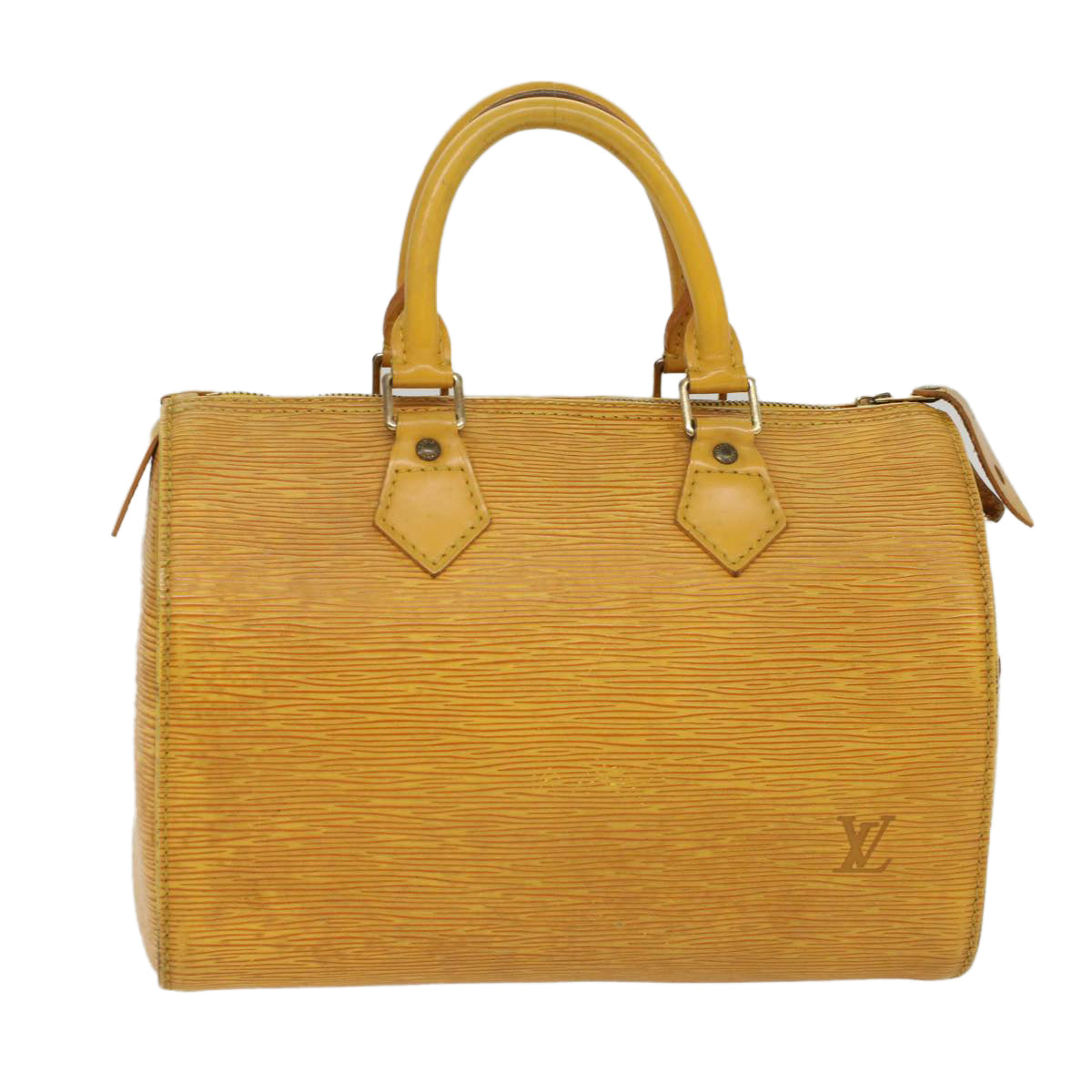 LOUIS VUITTON Epi Speedy 25 Hand Bag Tassili Yellow M43019 LV Auth 48961