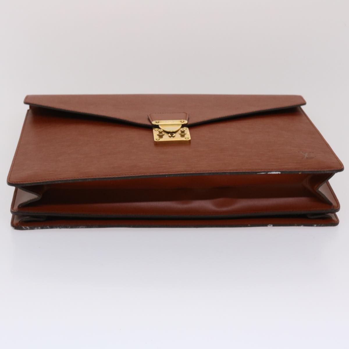 LOUIS VUITTON Epi Porte Documents Bandouliere Briefcase Brown M54468 Auth 48970