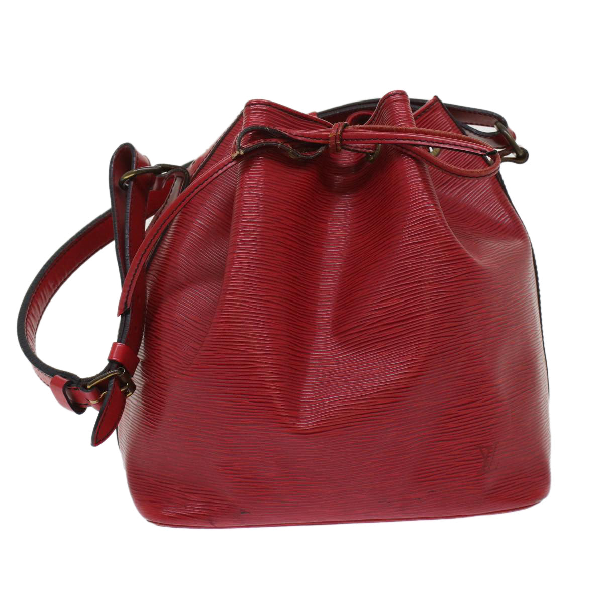 LOUIS VUITTON Epi Petit Noe Shoulder Bag Red M44107 LV Auth 48976