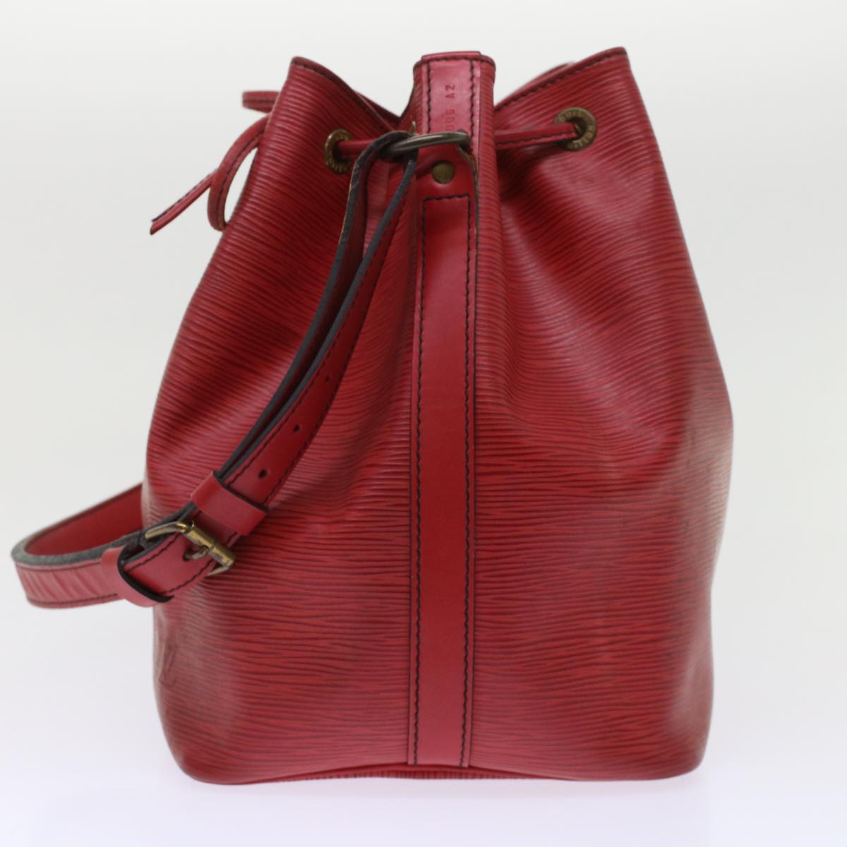 LOUIS VUITTON Epi Petit Noe Shoulder Bag Red M44107 LV Auth 48978