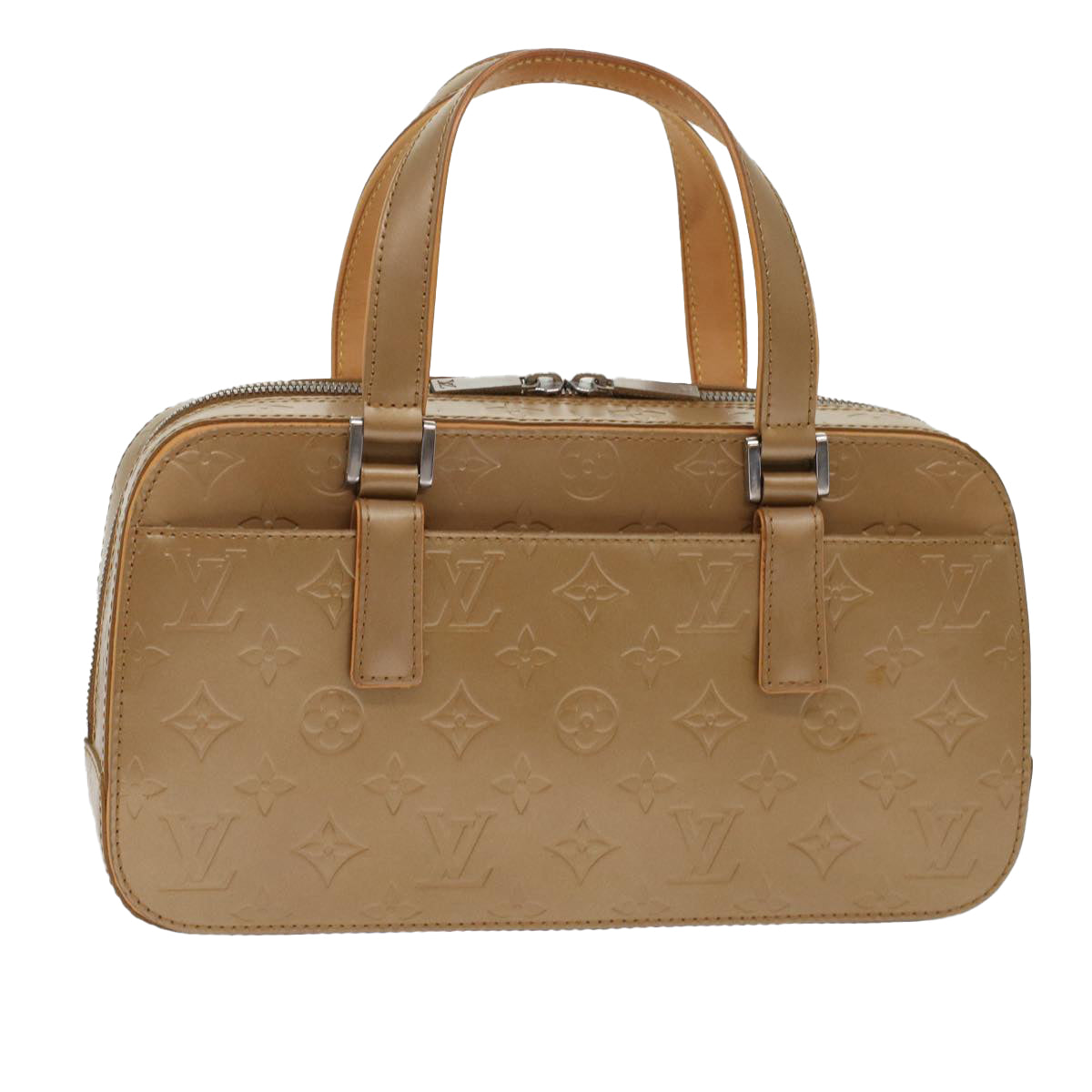 LOUIS VUITTON Monogram Mat Shelton Hand Bag Noisette M55177 LV Auth 49001