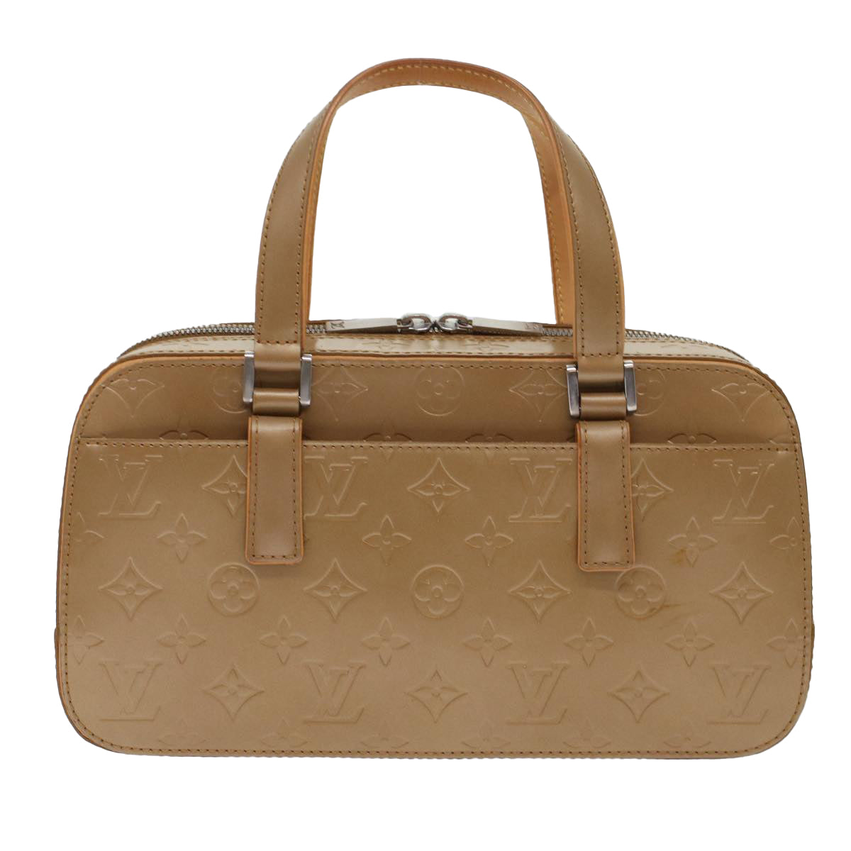 LOUIS VUITTON Monogram Mat Shelton Hand Bag Noisette M55177 LV Auth 49001