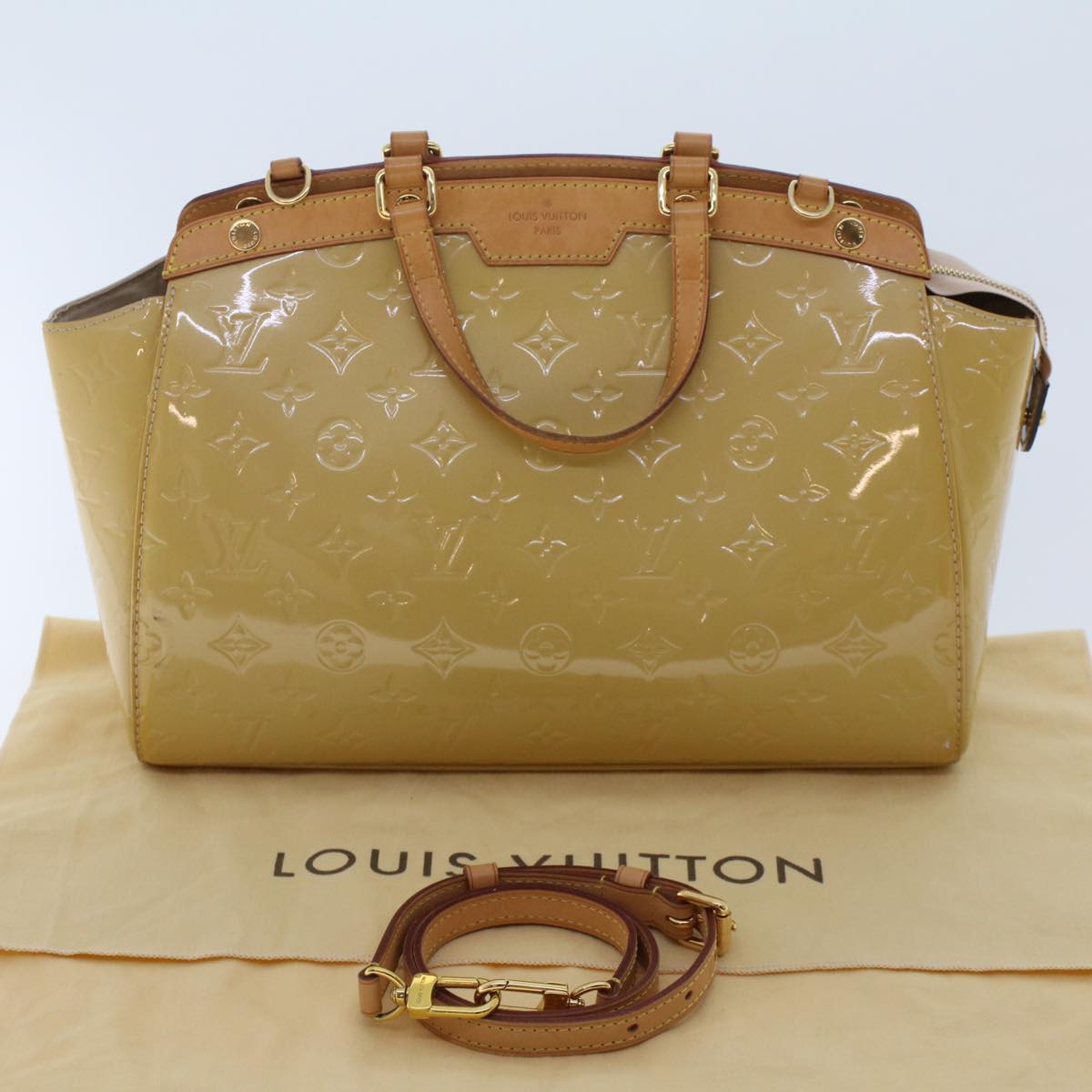 LOUIS VUITTON Monogram Vernis Blair MM Hand Bag Rose Angelique M90068 Auth 49005