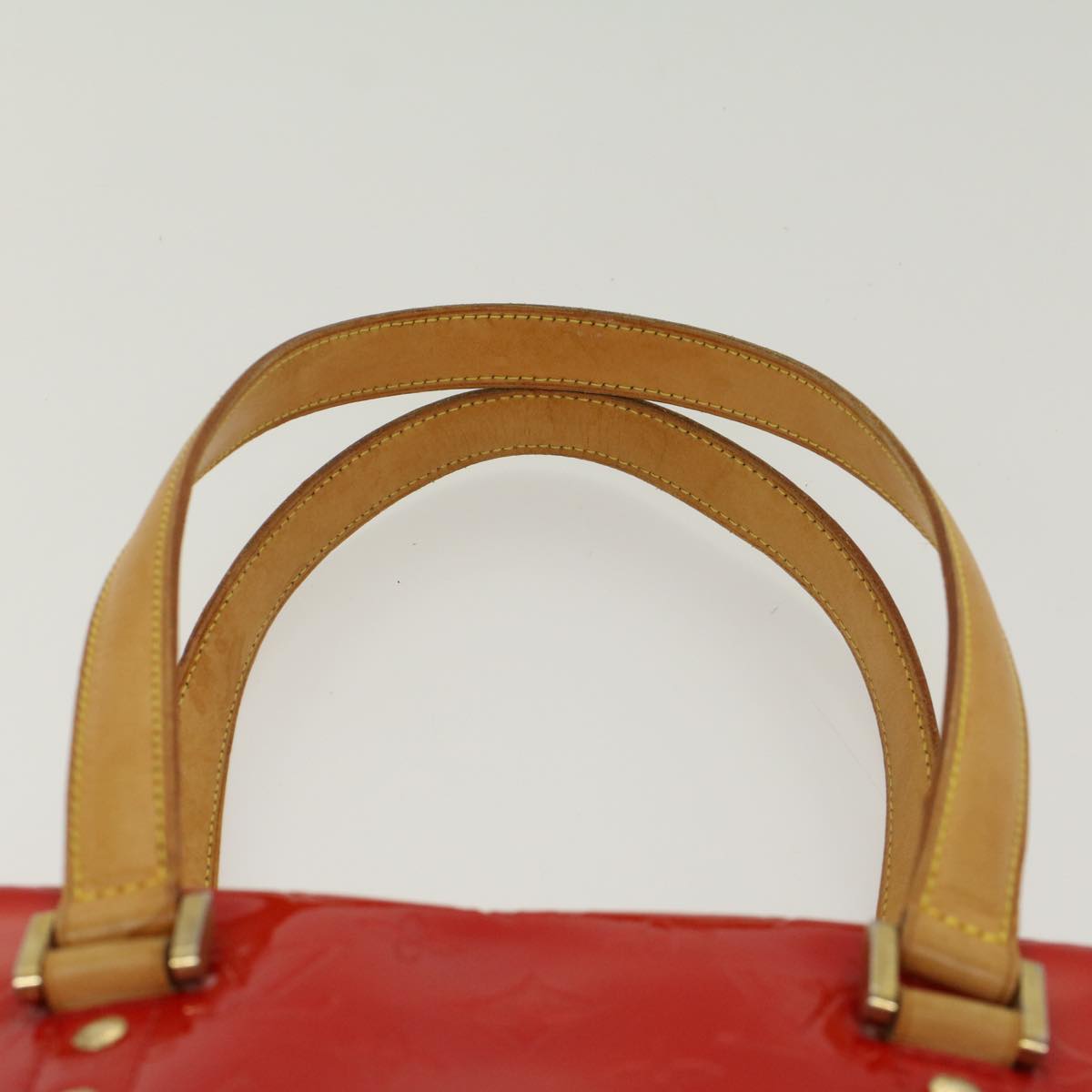 LOUIS VUITTON Monogram Vernis Sutton Hand Bag Red M91080 LV Auth 49006