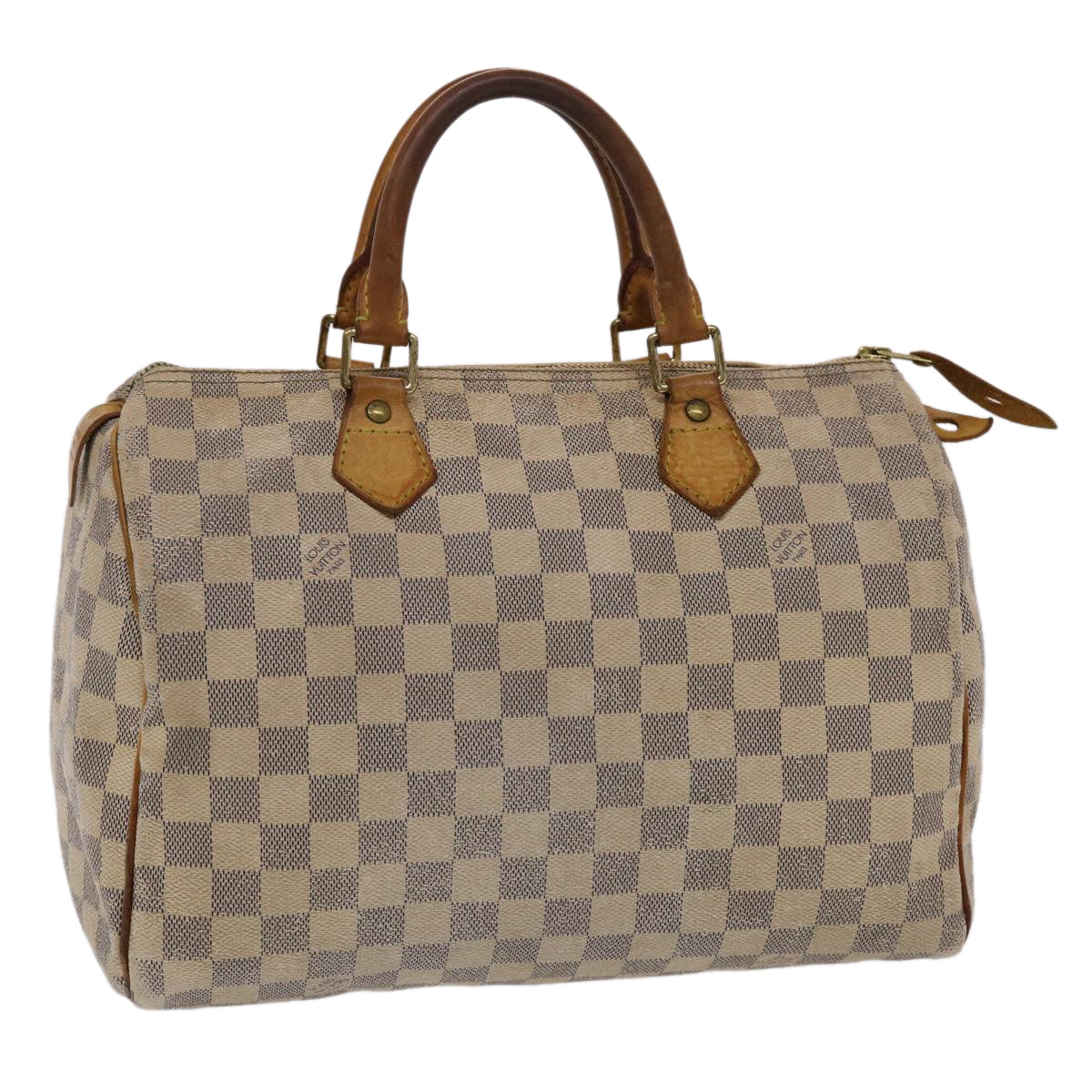 LOUIS VUITTON Damier Azur Speedy 30 Hand Bag N41533 LV Auth 49016