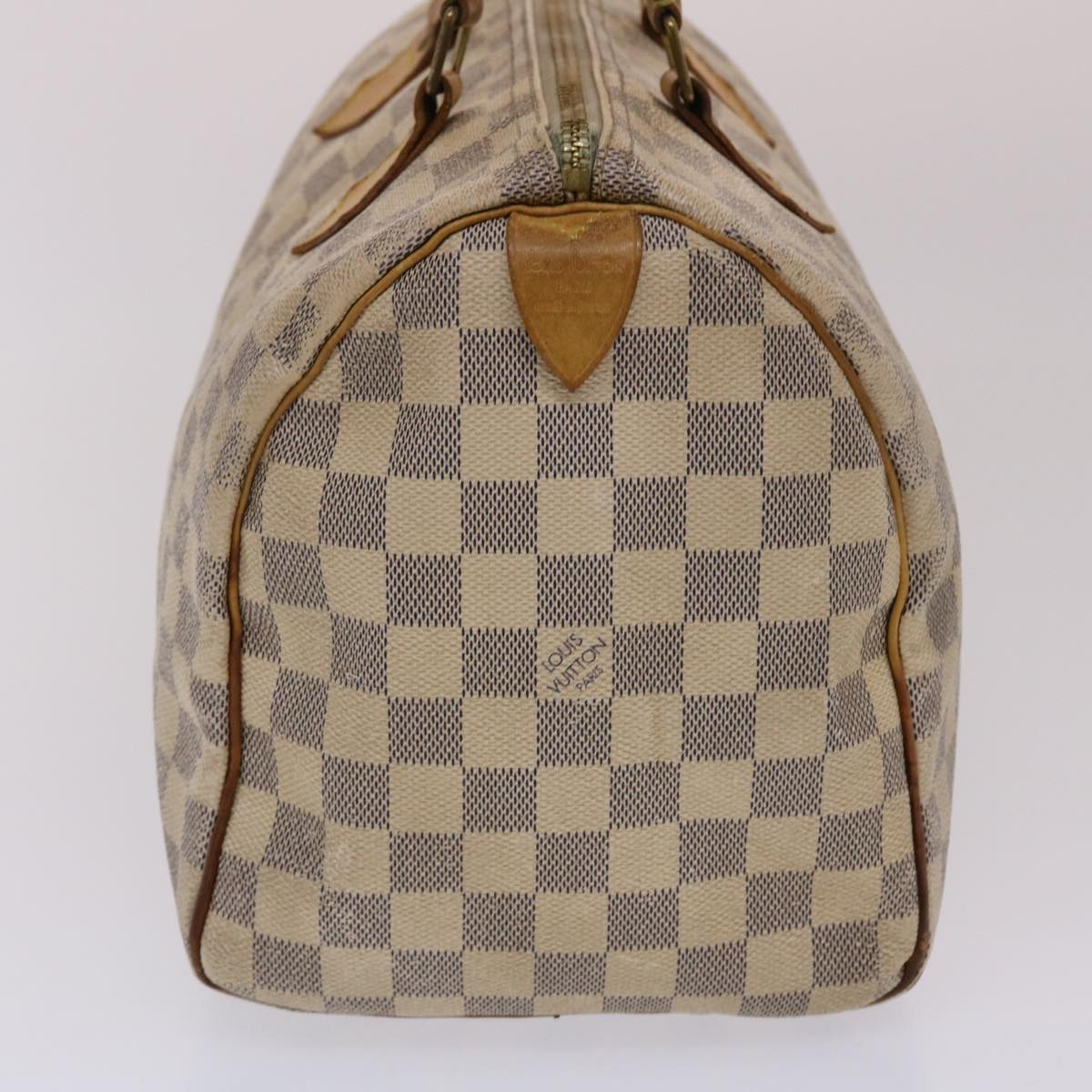 LOUIS VUITTON Damier Azur Speedy 30 Hand Bag N41533 LV Auth 49016