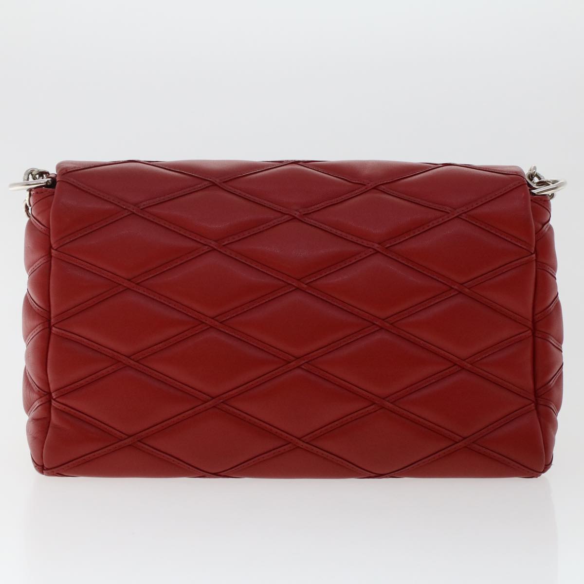 LOUIS VUITTON Quilted Chain Martage Shoulder Bag Leather Red M51000 Auth 49018A - 0