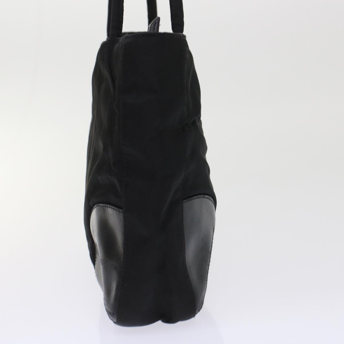 PRADA Hand Bag Nylon Black Auth 49026