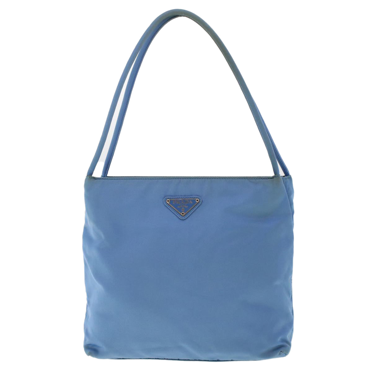 PRADA Hand Bag Nylon Light Blue Auth 49028