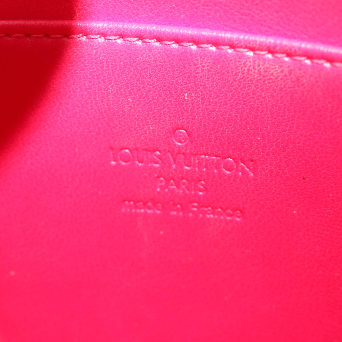 LOUIS VUITTON Monogram Vernis Trousse Cosmetic Pouch Rose Pop M93647 Auth 49159