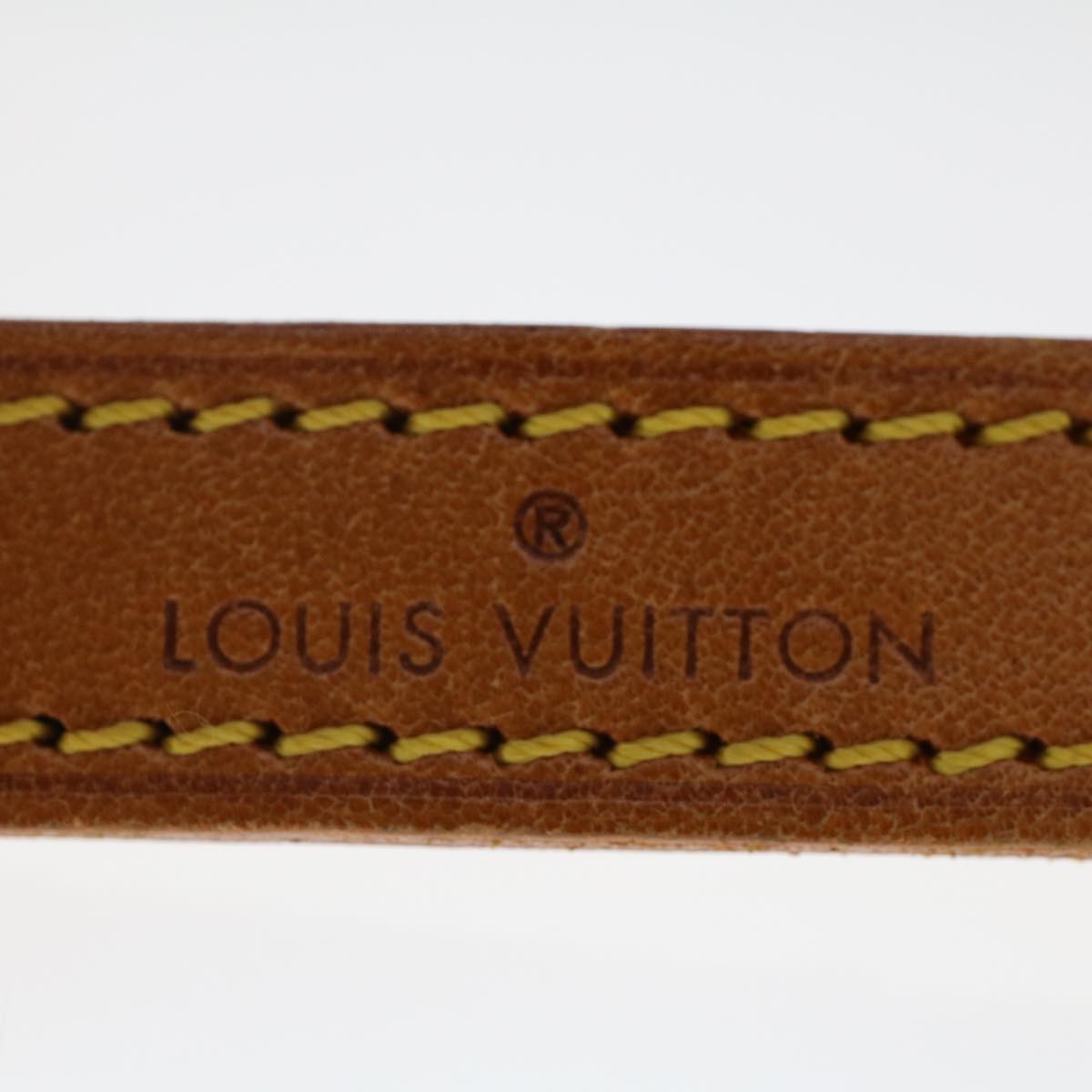 LOUIS VUITTON Shoulder Strap Leather 39.4"" Beige LV Auth 49165