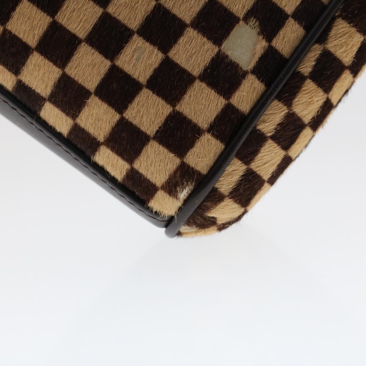 LOUIS VUITTON Damier Sauvage Lion Bag Harako leather Brown M92131 LV Auth 49167