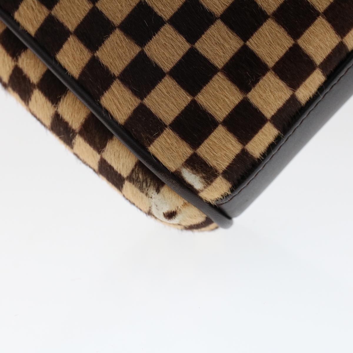 LOUIS VUITTON Damier Sauvage Lion Bag Harako leather Brown M92131 LV Auth 49167