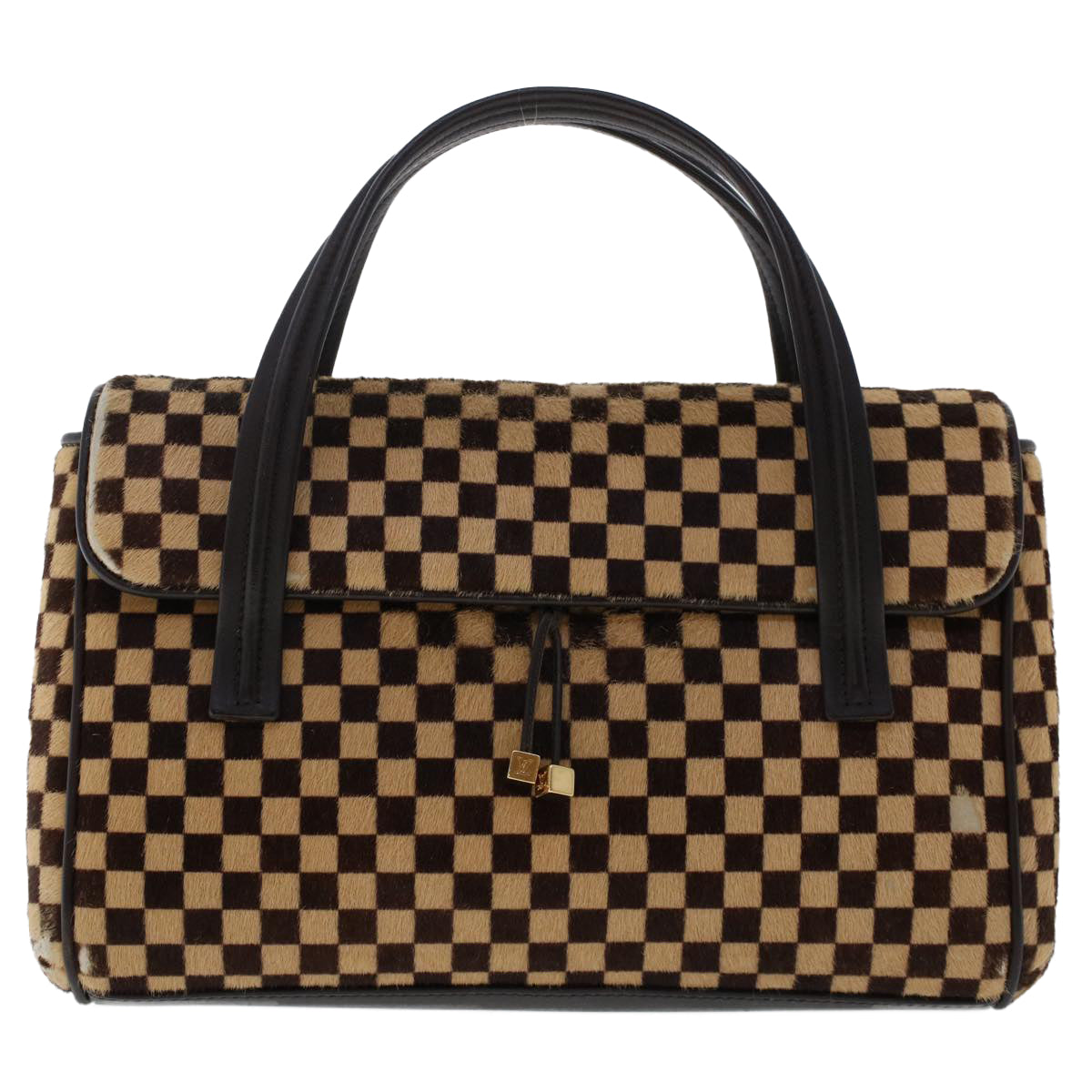 LOUIS VUITTON Damier Sauvage Lion Bag Harako leather Brown M92131 LV Auth 49167