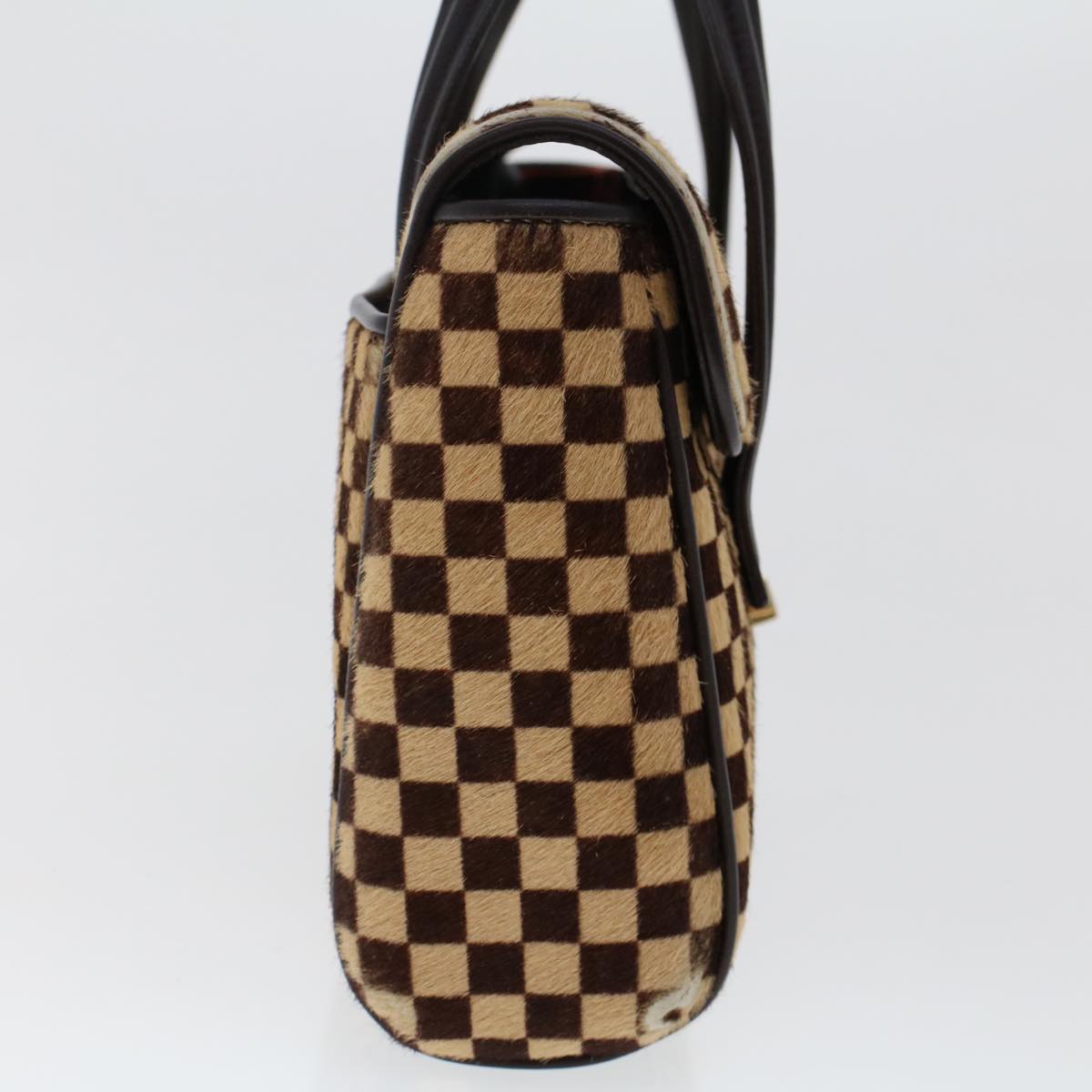 LOUIS VUITTON Damier Sauvage Lion Bag Harako leather Brown M92131 LV Auth 49167