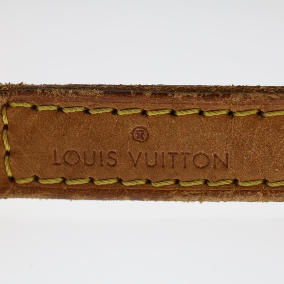 LOUIS VUITTON Shoulder Strap Leather 36.2"" Beige LV Auth 49179