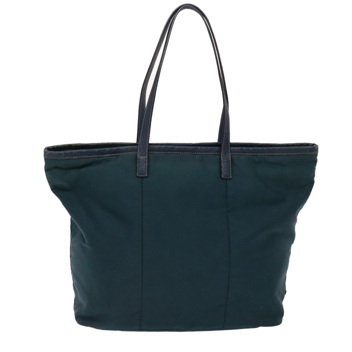 PRADA Tote Bag Nylon Leather Green Auth 49305 - 0