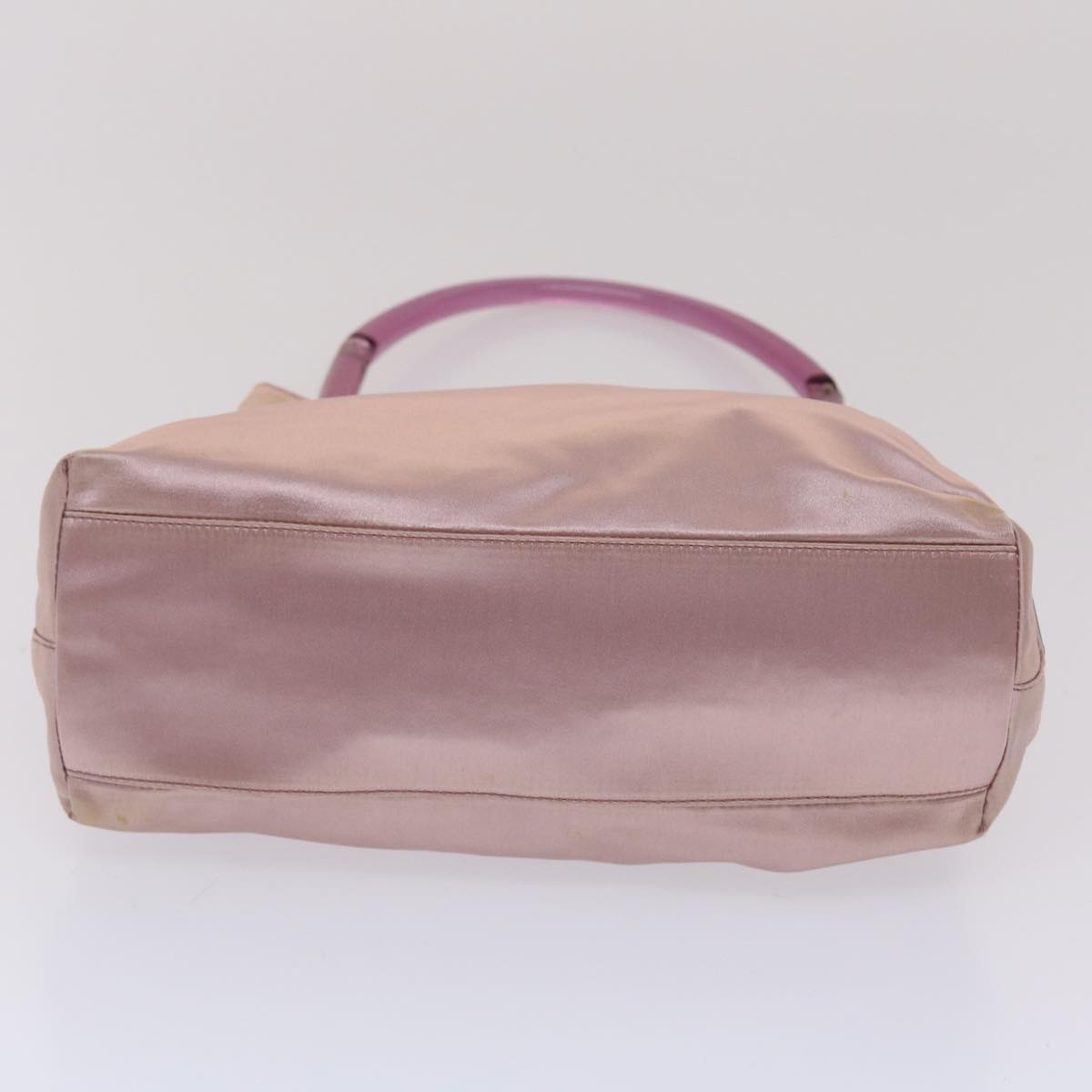 PRADA Hand Bag Satin Pink Auth 49310