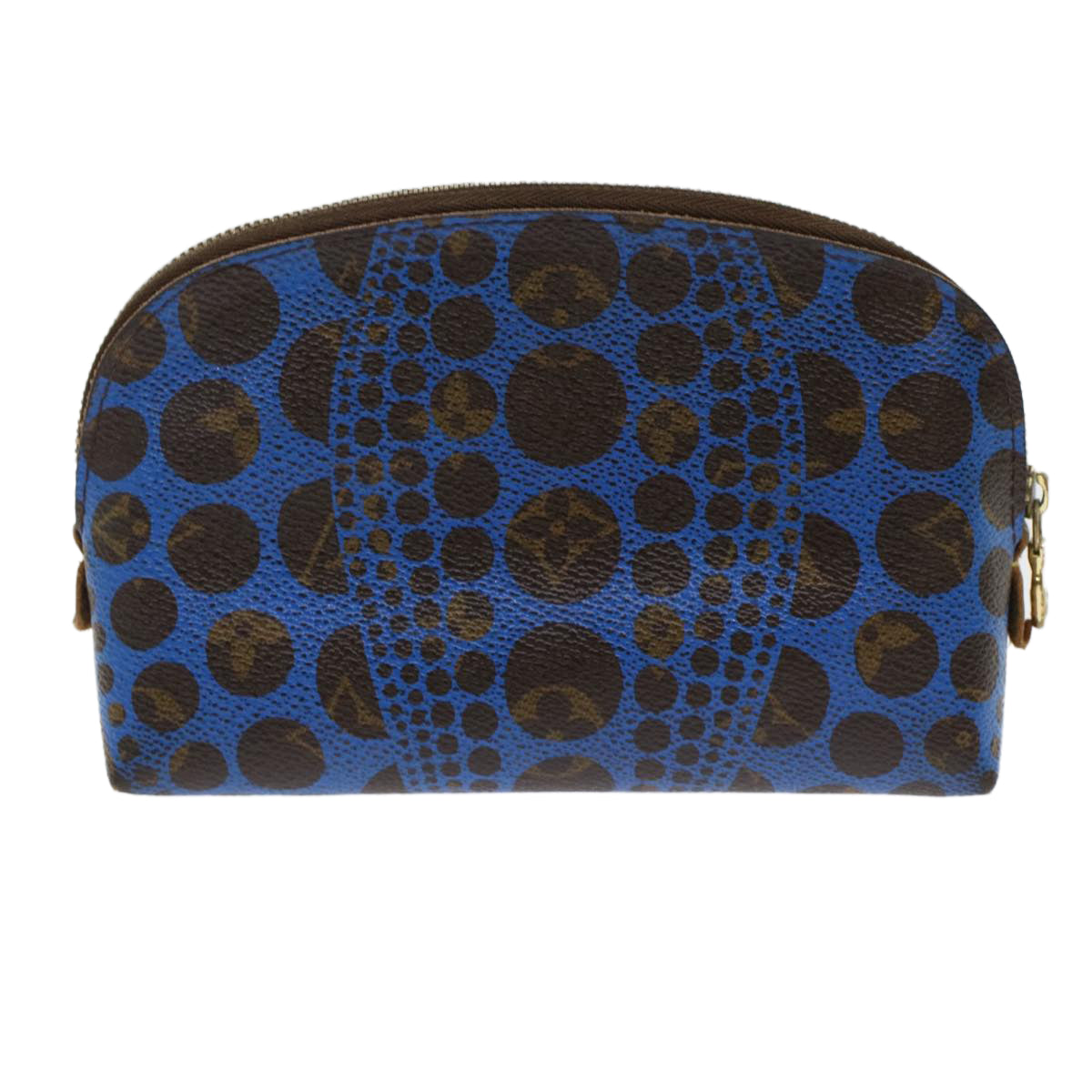 LOUIS VUITTON Monogram Yayoi Kusama Pochette Cosmetic PM Blue M47345 Auth 49329