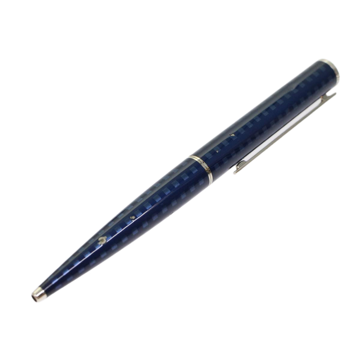 LOUIS VUITTON Ballpoint Pen Blue LV Auth 49343