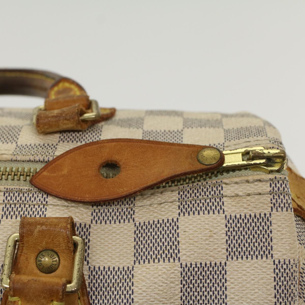 LOUIS VUITTON Damier Azur Speedy 30 Hand Bag N41533 LV Auth 49351