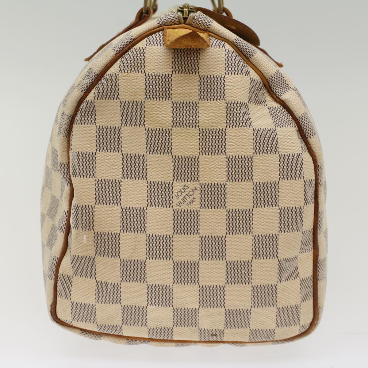 LOUIS VUITTON Damier Azur Speedy 30 Hand Bag N41533 LV Auth 49351