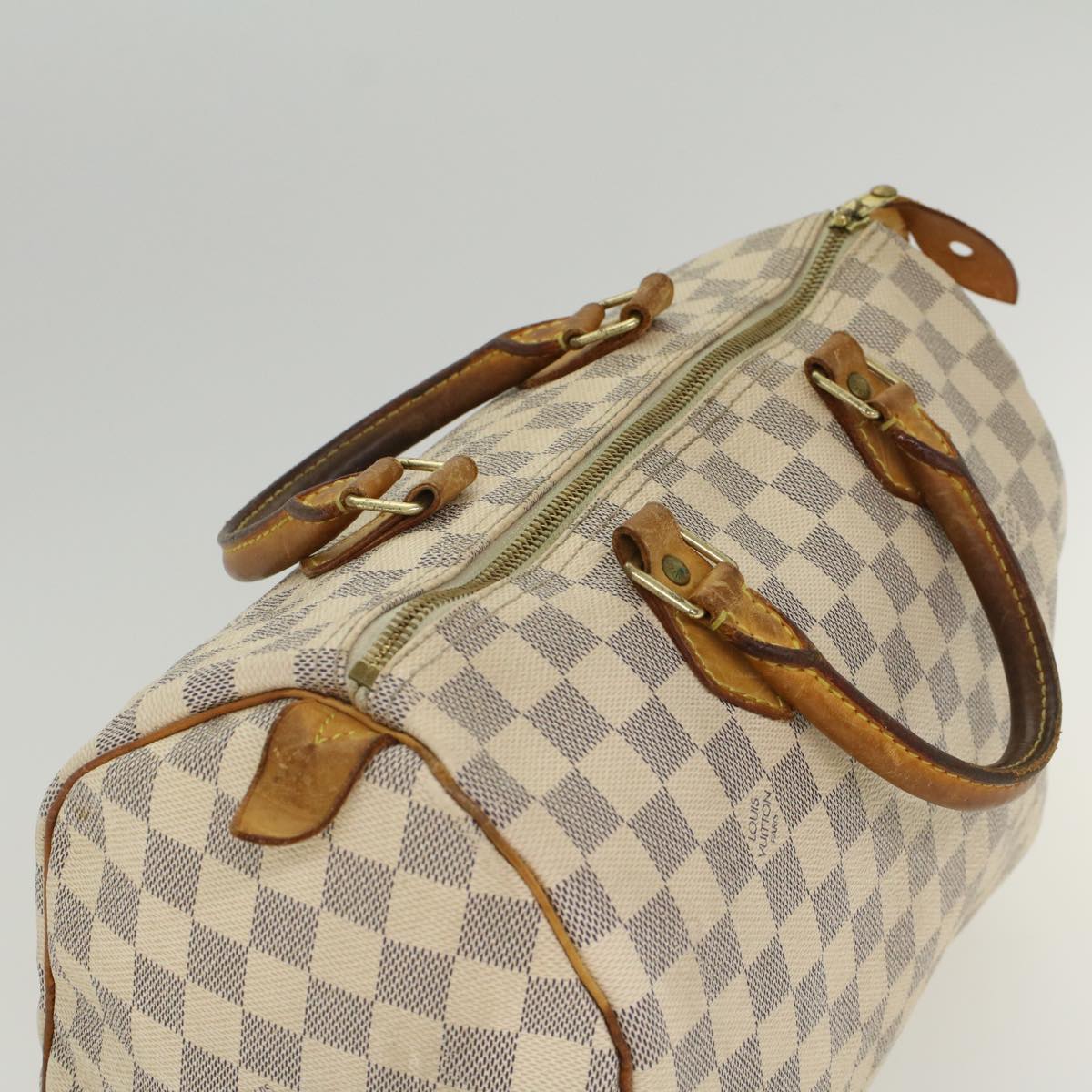 LOUIS VUITTON Damier Azur Speedy 30 Hand Bag N41533 LV Auth 49351