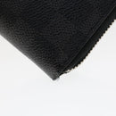 LOUIS VUITTON Damier Graphite Zippy Wallet Vertical Wallet N63095 LV Auth 49380-15