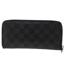 LOUIS VUITTON Damier Graphite Zippy Wallet Vertical Wallet N63095 LV Auth 49380-13