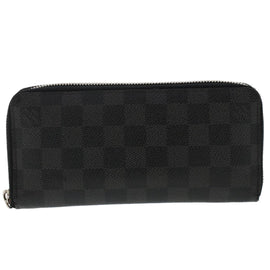 LOUIS VUITTON Damier Graphite Zippy Wallet Vertical Wallet N63095 LV Auth 49380 - 0