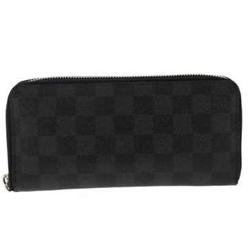 LOUIS VUITTON Damier Graphite Zippy Wallet Vertical Wallet N63095 LV Auth 49380 - 0