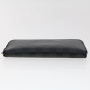 LOUIS VUITTON Damier Graphite Zippy Wallet Vertical Wallet N63095 LV Auth 49380-6