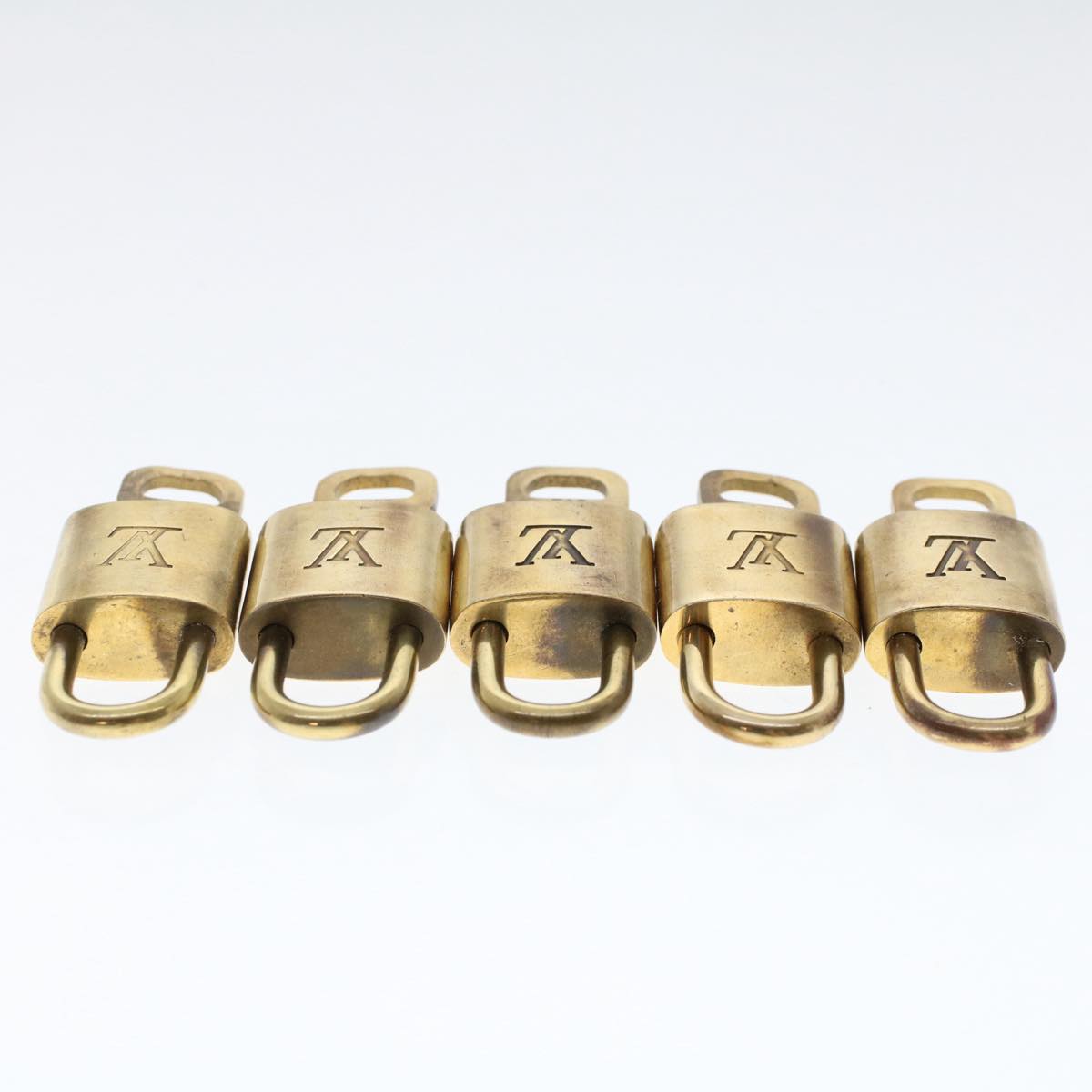 LOUIS VUITTON Padlock 10set Gold Tone LV Auth 49383