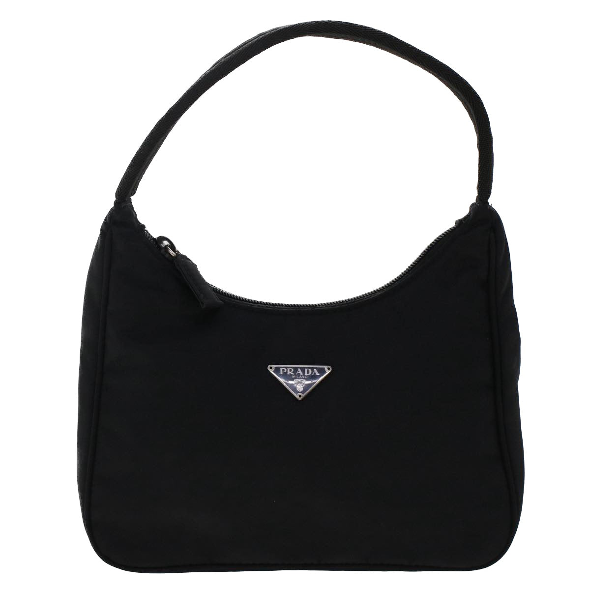 PRADA Accessory Pouch Nylon Black Auth 49407