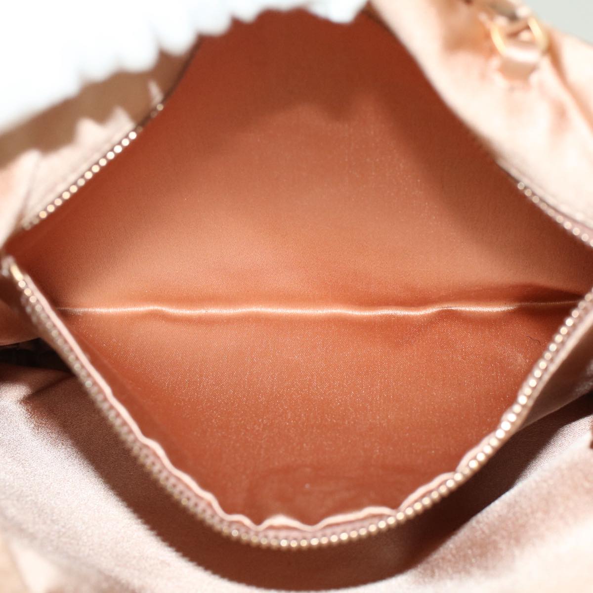 PRADA Hand Bag Satin Pink Auth 49415