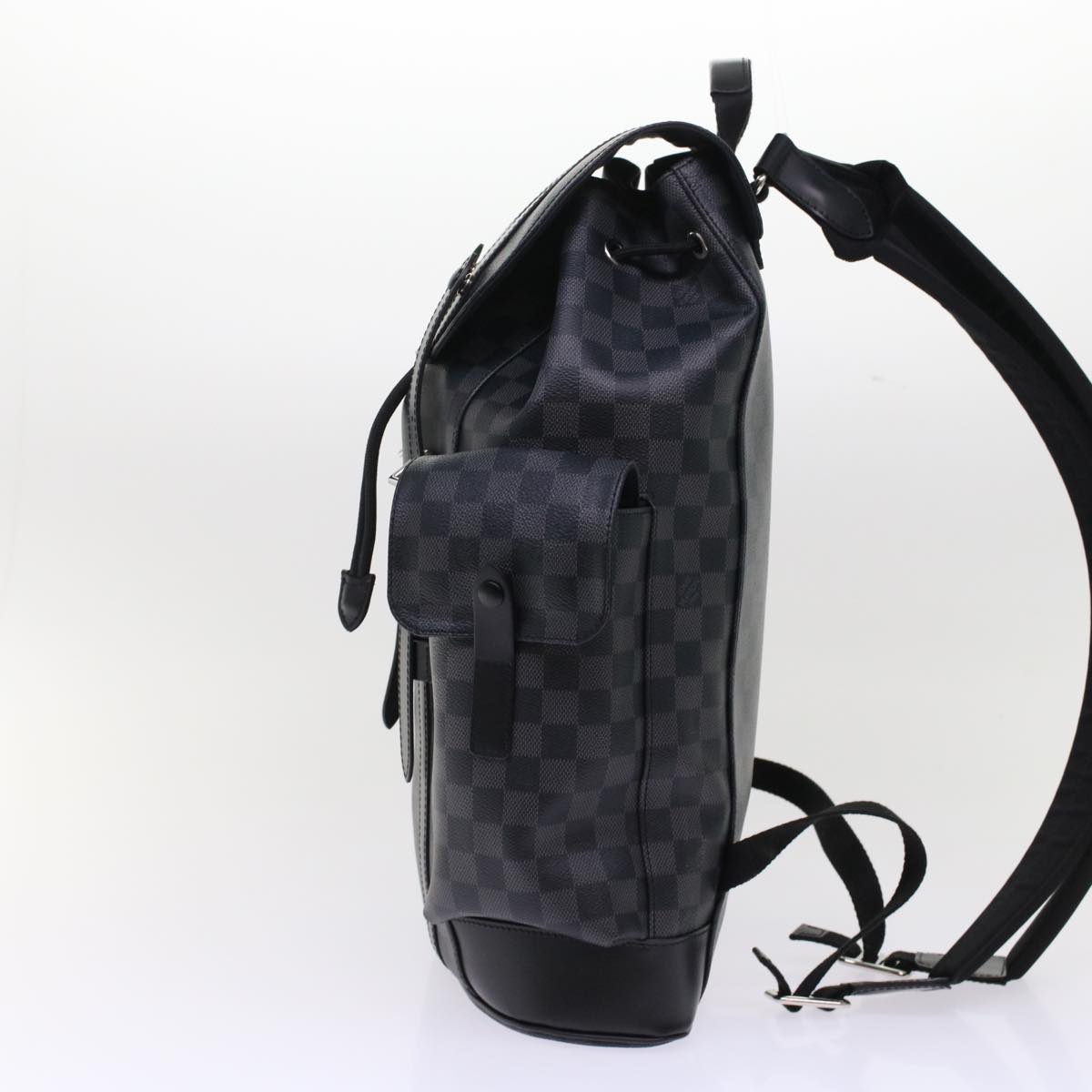 LOUIS VUITTON Damier Graphite Christopher PM Backpack N40005 LV Auth 49422A