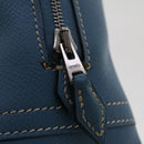 HERMES Purum 20 Hand Bag Leather Light Blue Auth 49423A-9