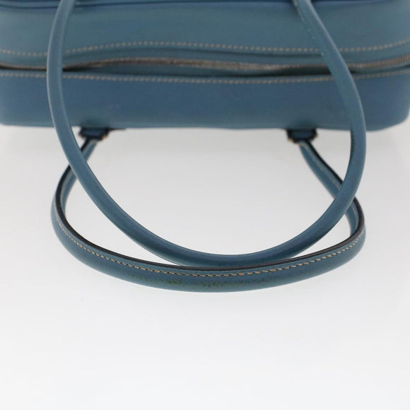 HERMES Purum 20 Hand Bag Leather Light Blue Auth 49423A